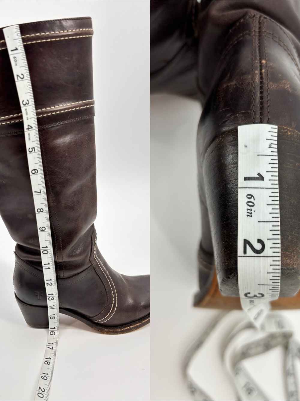 Frye Jane Brown Leather Calf Boots 77231 - Picture 16 of 16
